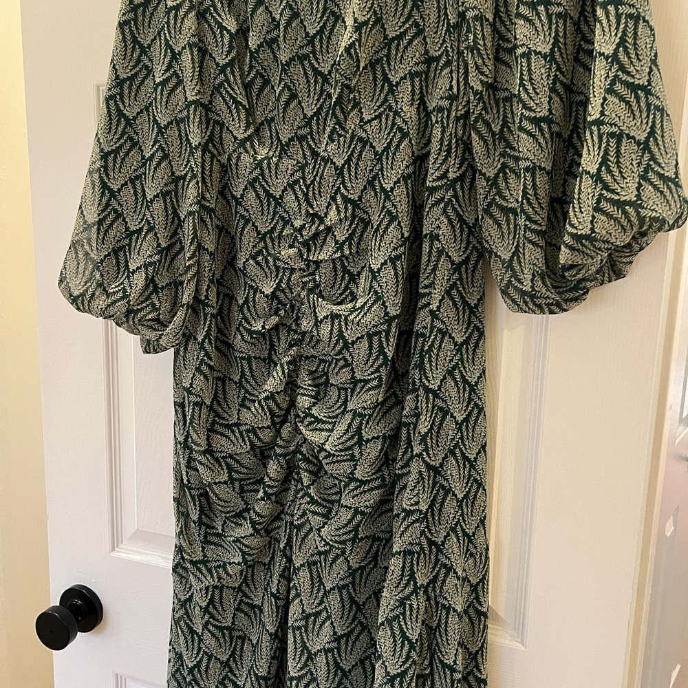 Esteem Couture Green Dress with Leaf-Tone Fabric